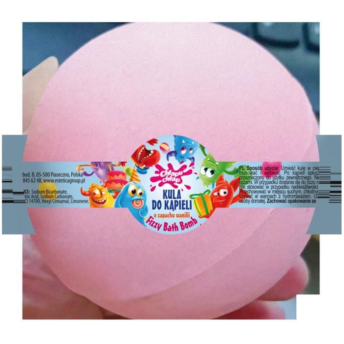 CHLAPU CHLAP Bath Bomb Kula musująca do kąpieli o zapachu wanilii 180 g