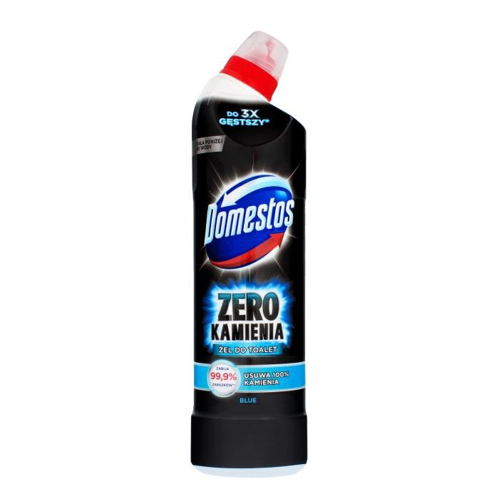 DOMESTOS Zero Kamienia Blue Żel do czyszczenia toalet 750 ml