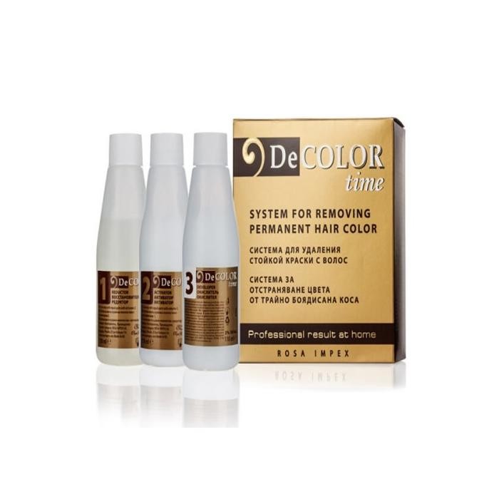 DECOLOR TIME Zmywacz do usuwania koloru z włosów - 3 x 110 ml (1 kpl.)