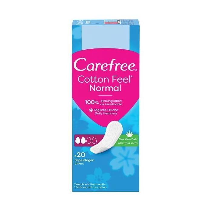 CAREFREE Cotton Feel Normal Aloe Wkładki higieniczne o zapachu aloesowym 1 op. - 20 szt.