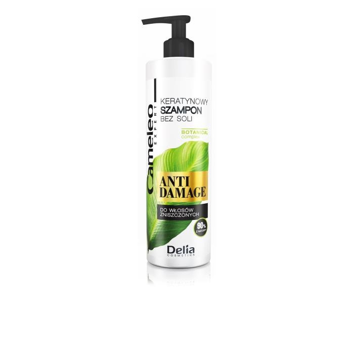 CAMELEO Keratynowy szampon bez soli do włosów zniszczonych 400 ml
