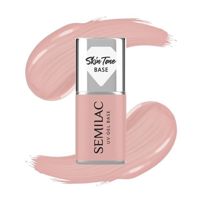 SEMILAC Skin Tone Baza coverowa do lakierów hybrydowych półtransparentna Pale Beige 7 ml