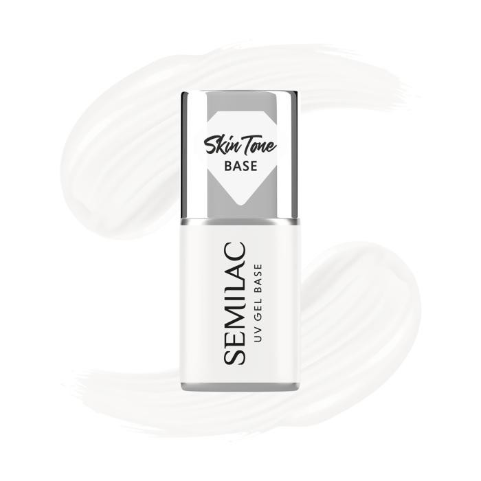 SEMILAC Skin Tone Baza coverowa do lakierów hybrydowych półtransparentna Coconut Cream 7 ml