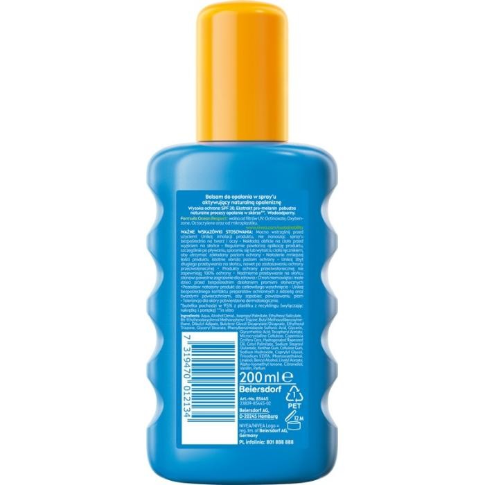 NIVEA SUN Protect &amp; Bronze Balsam do opalania aktywujący naturalną opaleniznę w sprayu SPF30 200 ml