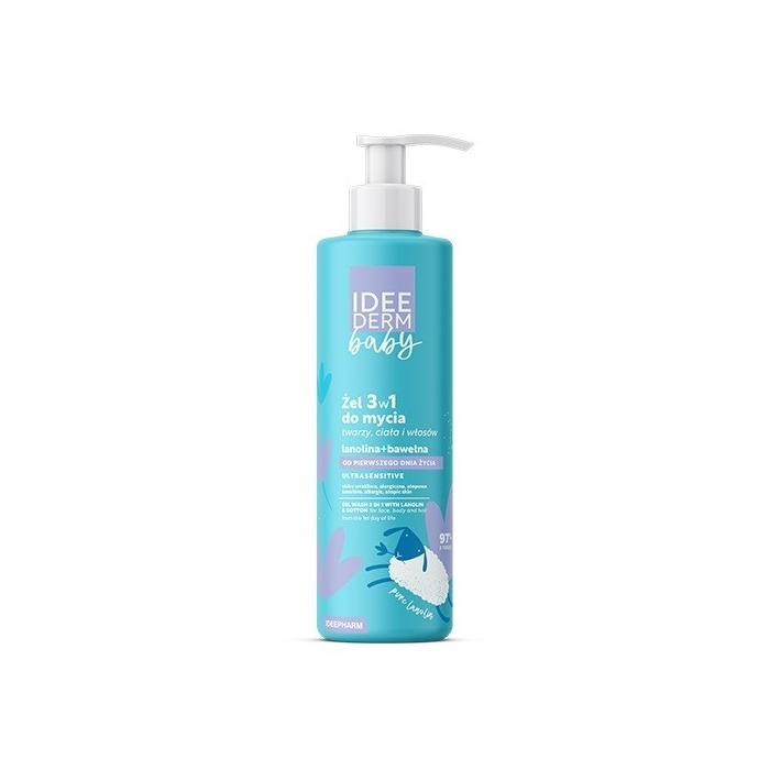 IDEE DERM Baby Żel 3w1 do mycia twarzy ciała i włosów 400 ml