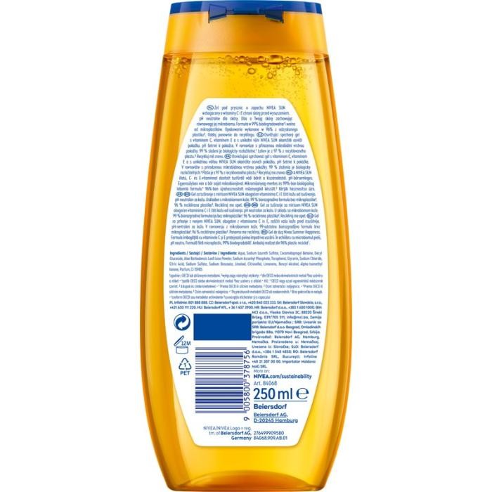 NIVEA Care Shower Żel pod prysznic Summer Happiness Sun - edycja limitowana 250 ml
