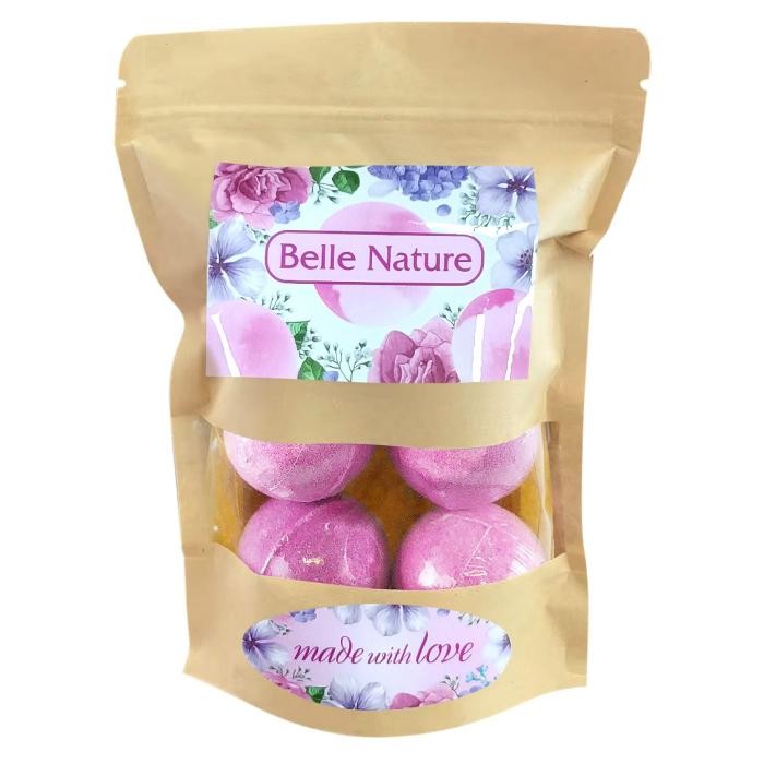 BELLE NATURE Musujące Kule do kąpieli - Leśne Jagody 1op.-(6x50g)