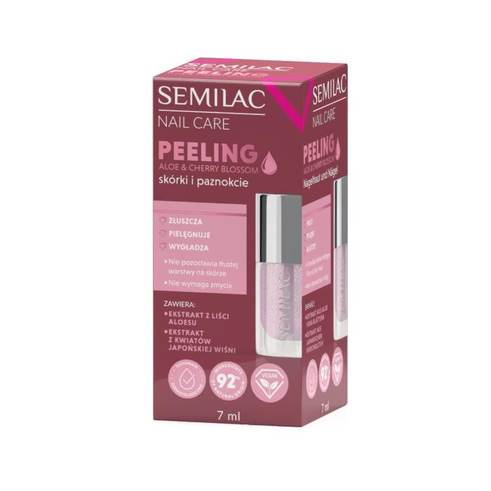 SEMILAC Nail Care Peeling do skórek i paznokci Aloe &amp; Cherry blossom 7 ml