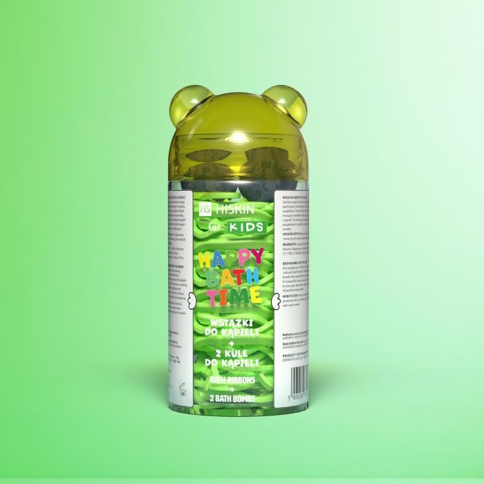 HISKIN for Kids Happy Bath Time Wstążki do kąpieli + 2 Kule do kąpieli - Miś