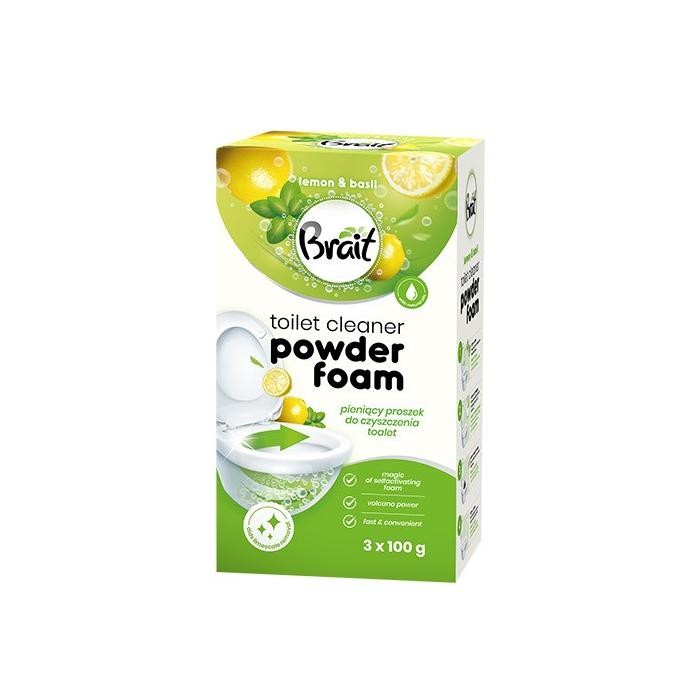 BRAIT Wulkan Pieniący proszek do czyszczenia toalet Lemon &amp; Basil 3 x 100 g