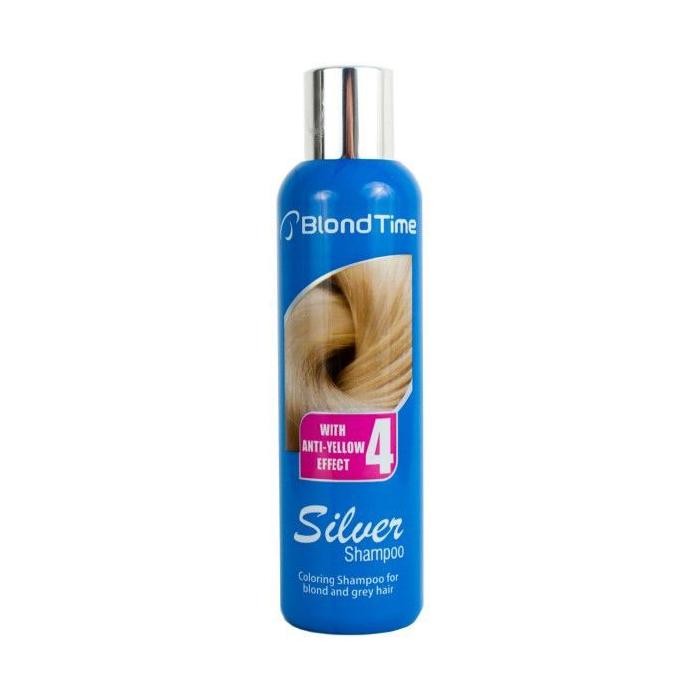BLOND TIME 4 Silver Barwiący Szampon do Włosów Rozjaśnionych i Siwych + Anti-Yellow Effect 200 ml