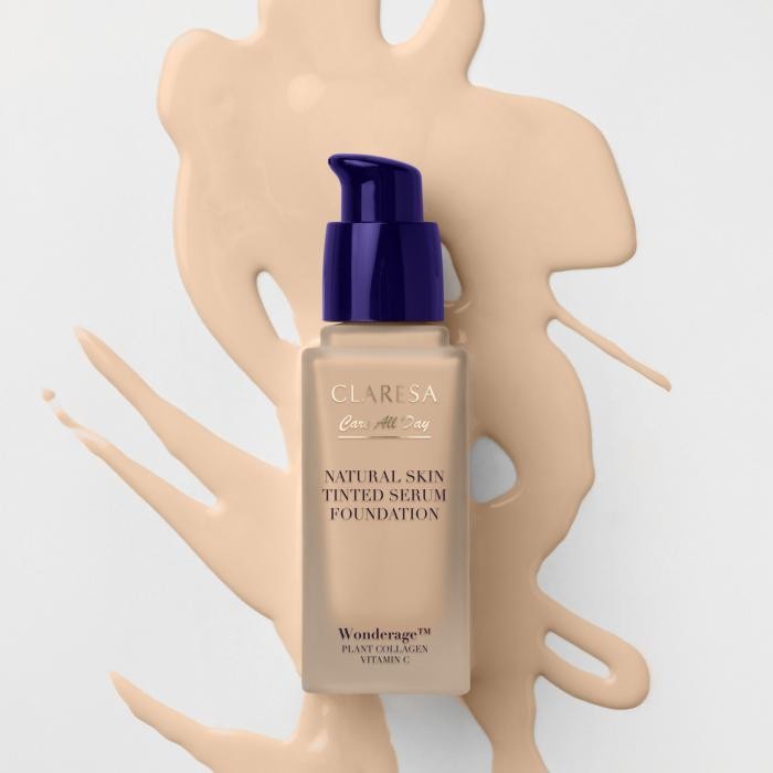 CLARESA Natural Skin Tinted Serum Foundation Podkład-serum z naturalnym wykończeniem 1W Light Warm 32 ml