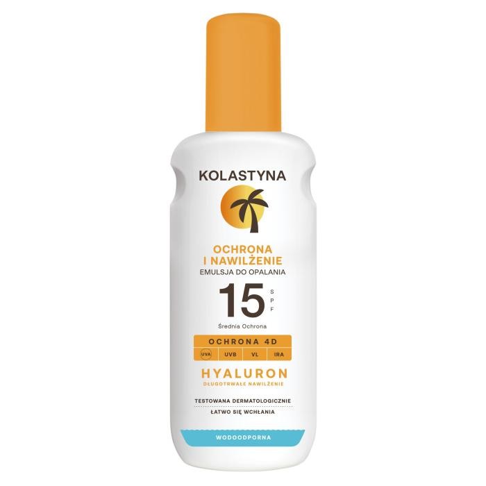 KOLASTYNA Ochrona i nawilżenie Emulsja do opalania w sprayu SPF15+ 200 ml