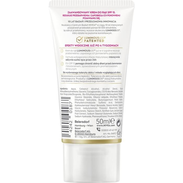 NIVEA LUMINOUS630® Krem do rąk przeciw przebarwieniom 50 ml