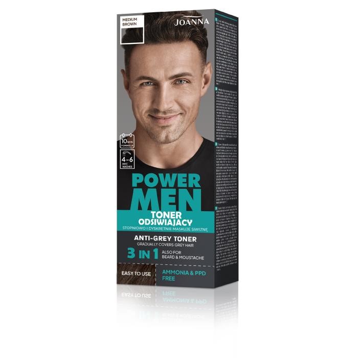 JOANNA Power Men Toner odsiwiający 03 Medium brown 80 g