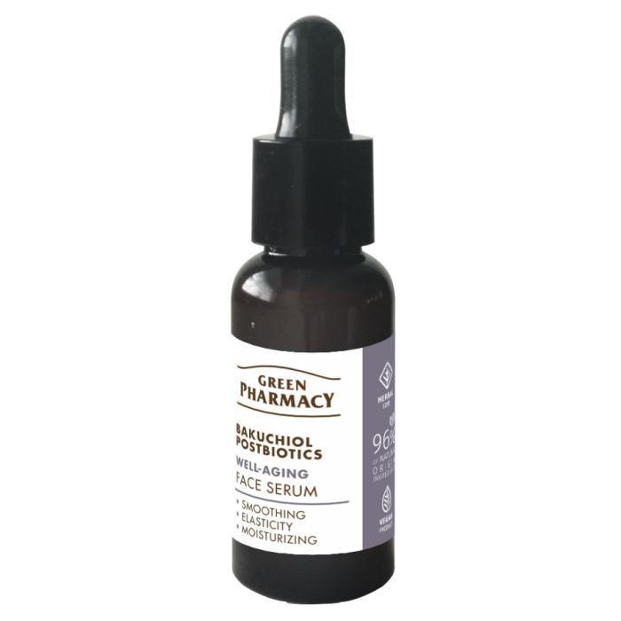 GREEN PHARMACY Bakuchiol + Postbiotyki Przeciwstarzeniowe Serum do twarzy 30 ml