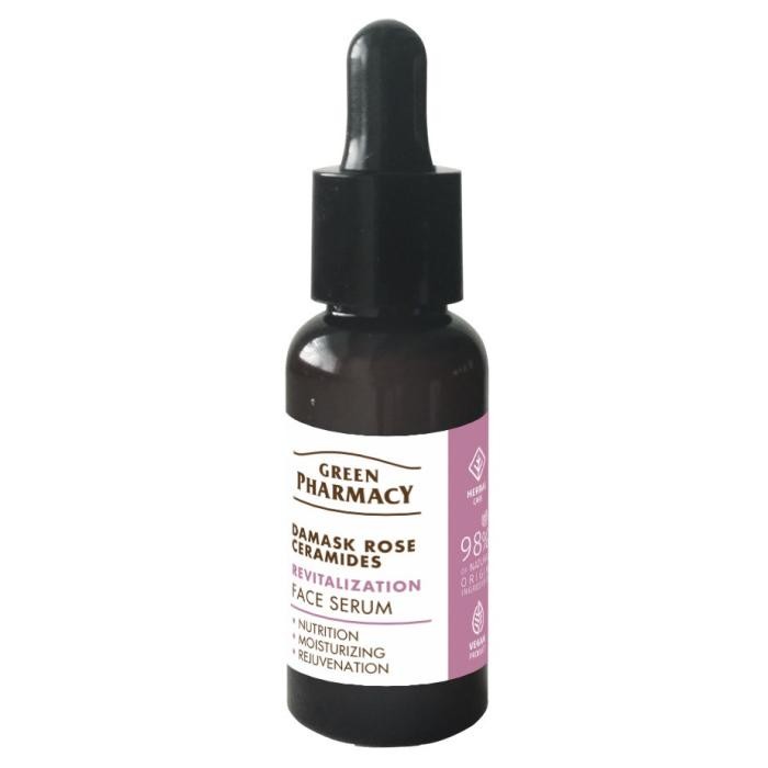 GREEN PHARMACY Róża Damasceńska + Ceramidy Rewitalizujący Serum do twarzy 30 ml