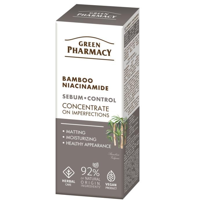 GREEN PHARMACY Bambus + Niacynamid Koncentrat przeciw niedoskonałościom 30 ml