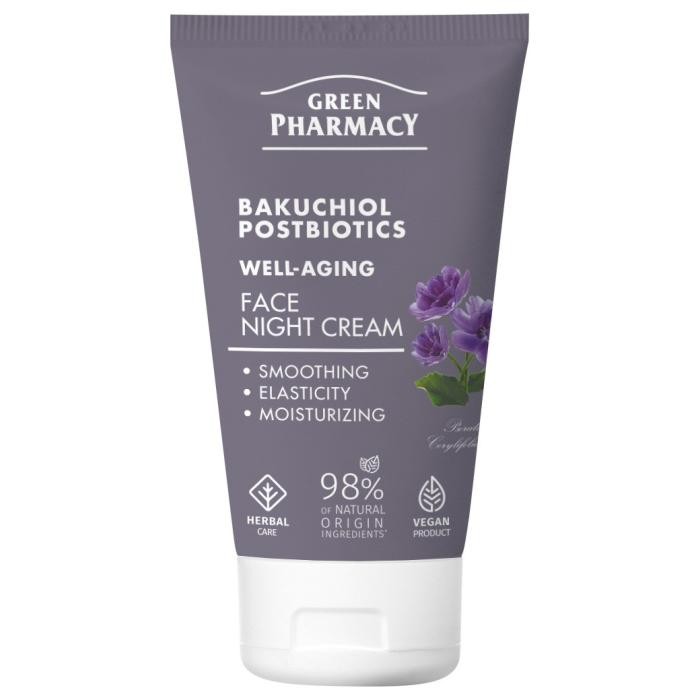 GREEN PHARMACY Bakuchiol + Postbiotyki Przeciwstarzeniowy Krem na noc 50 ml