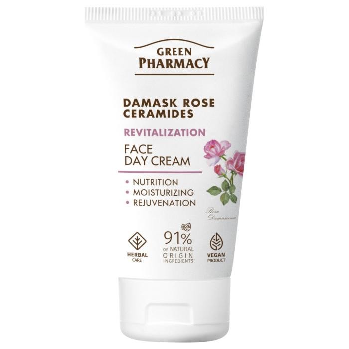 GREEN PHARMACY Róża Damasceńska + Ceramidy Rewitalizujący Krem na dzień 50 ml
