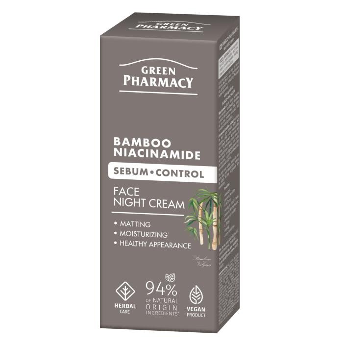 GREEN PHARMACY Bambus + Niacynamid Krem do twarzy na noc 50 ml