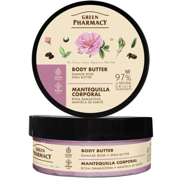 GREEN PHARMACY Masło do ciała Róża damasceńska i Masło shea 200 ml