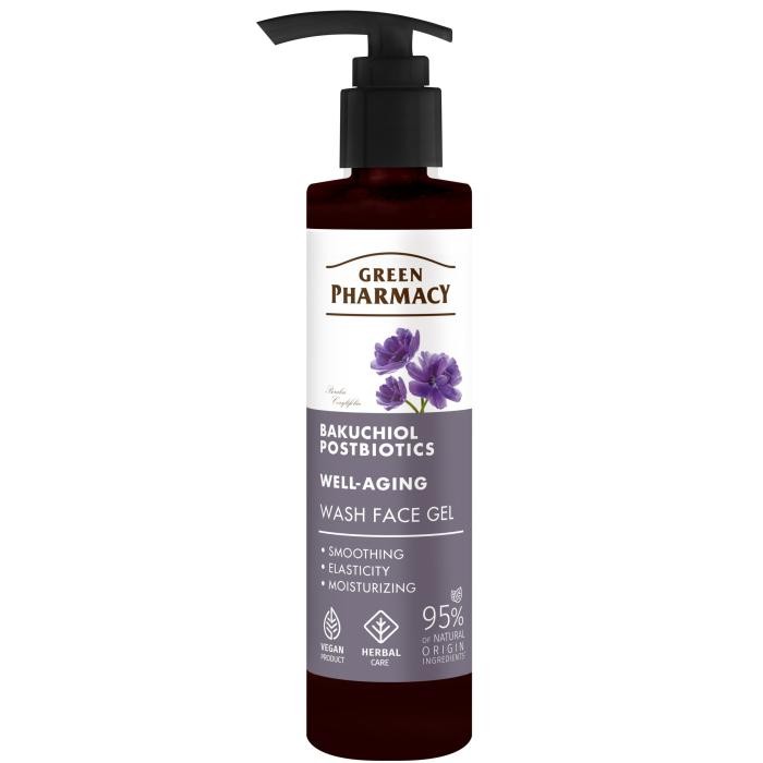 GREEN PHARMACY Bakuchiol + Postbiotyki Przeciwstarzeniowy Żel do mycia twarzy 200 ml
