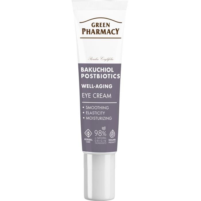 GREEN PHARMACY Bakuchiol + Postbiotyki Przeciwstarzeniowy Krem pod oczy 15 ml