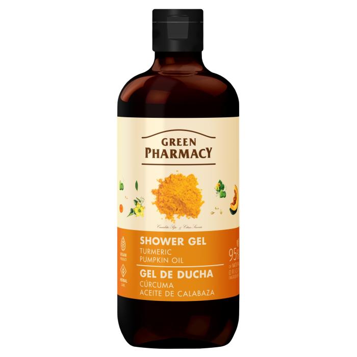 GREEN PHARMACY Żel pod prysznic - Kurkuma + Olejek Dyniowy 500 ml