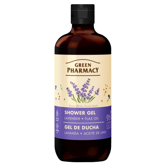 GREEN PHARMACY Żel pod prysznic - Lawenda + Olej Lniany 500 ml
