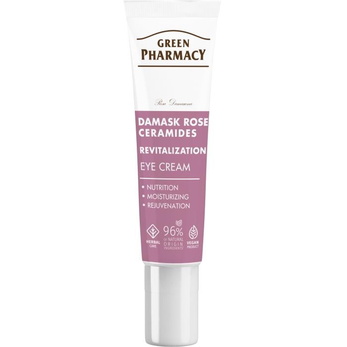 GREEN PHARMACY Róża Damasceńska + Ceramidy Rewitalizujący Krem pod oczy 15 ml