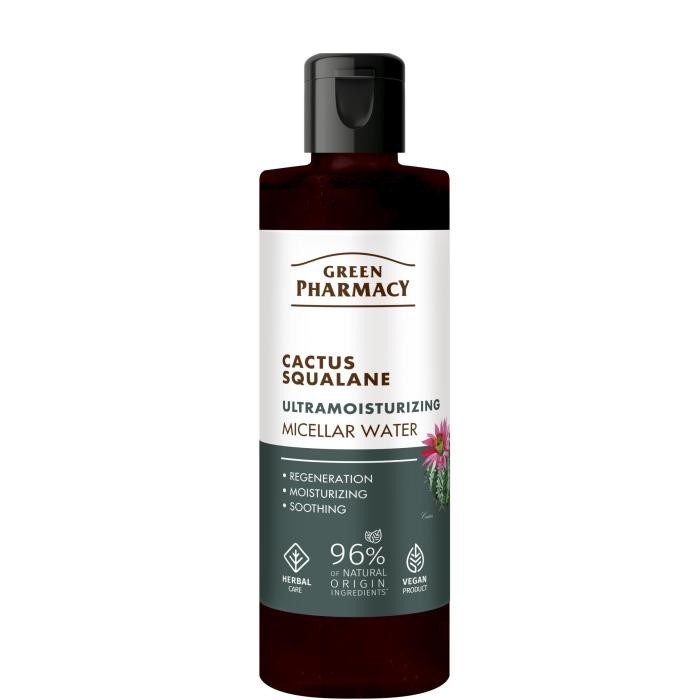 GREEN PHARMACY Kaktus + Skwalan Ultranawilżająca Woda micelarna do twarzy 200 ml