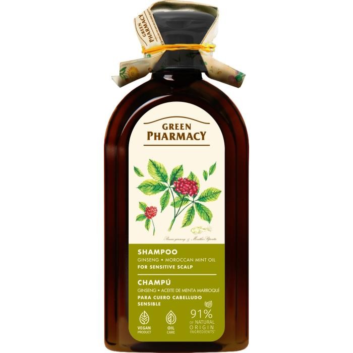 GREEN PHARMACY Szampon do wrażliwej skóry głowy Żeń-szeń i Marokański olej miętowy 350 ml