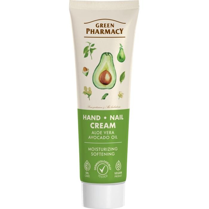 GREEN PHARMACY Krem do rąk i paznokci Aloes i Olej z awokado 100 ml