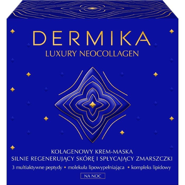 Dermika Luxury Neocollagen Kolagenowy Krem - Maska silnie regenerujący skórę i spłycający zmarszczki na noc  50ml