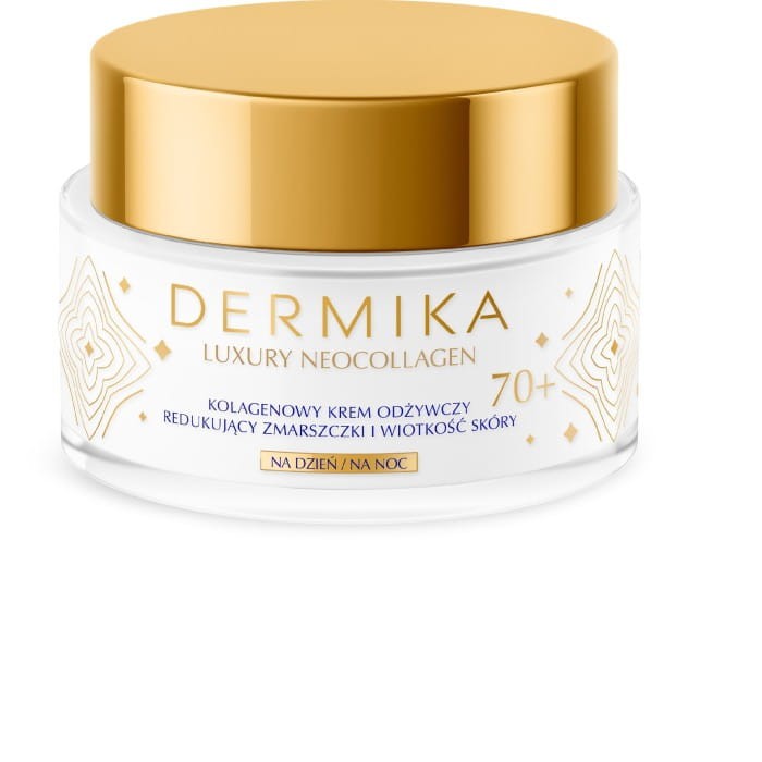 Dermika Luxury Neocollagen 70+ Kolagenowy Krem odżywczy redukujący zmarszczki i wiotkość skóry na dzień i noc  50ml