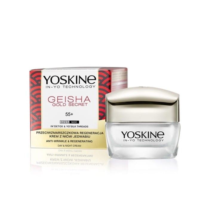 YOSKINE Geisha Gold Secret 55+ Liftingujący krem przeciwzmarszczkowy z kwasem hialuronowym 50 ml