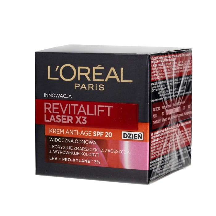 LOREAL Revitalift Laser x3 Krem anti-aging SPF25 na dzień o potrójnym działaniu   50 ml