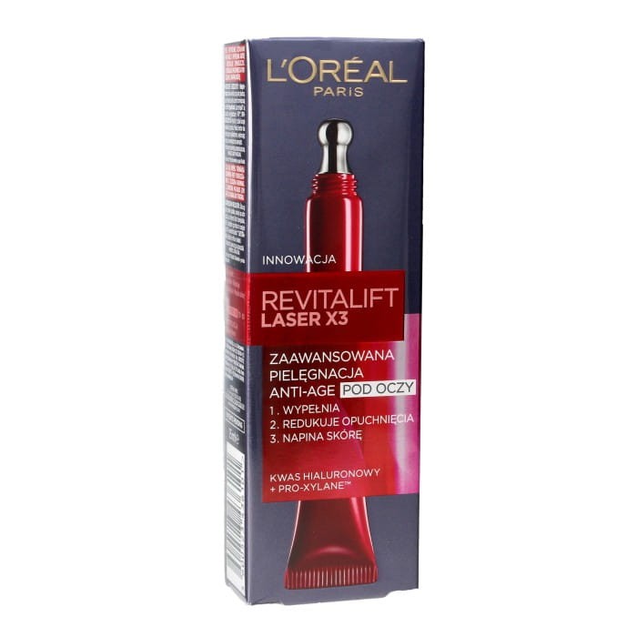 LOREAL Revitalift Laser x3 Krem po oczy anti-age o potrójnym działaniu 15 ml