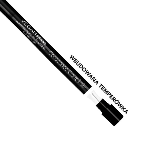 Constance Carroll Vegan Eyeliner wodoodporny z temperówką 01 Black  1szt
