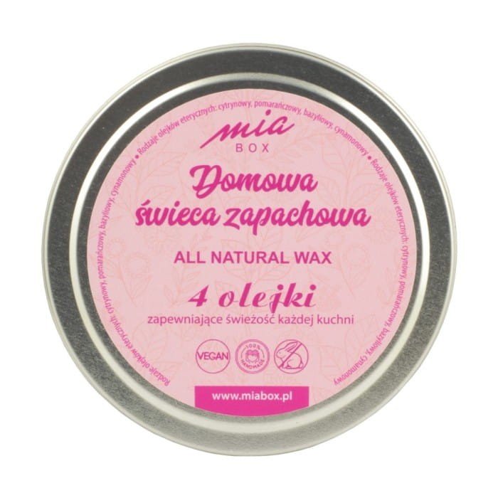 MIA BOX Domowa Świeca zapachowa 4 olejki - ŚWIEŻA KUCHNIA 160g