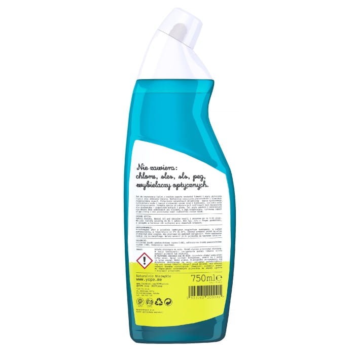 YOPE Naturalny Żel do czyszczenia toalet - Limonka i Mięta 750ml