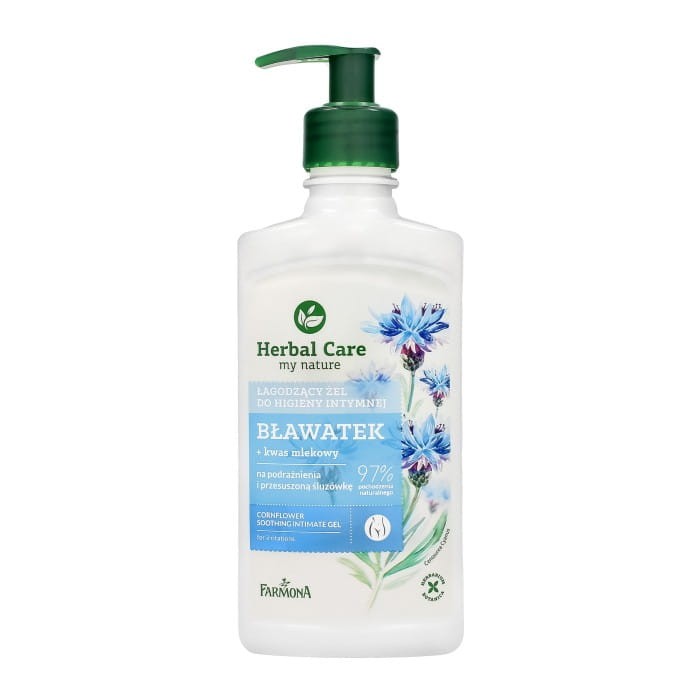 HERBAL CARE Łagodzący żel do higieny intymnej Bławatek i kwas mlekowy 330 ml