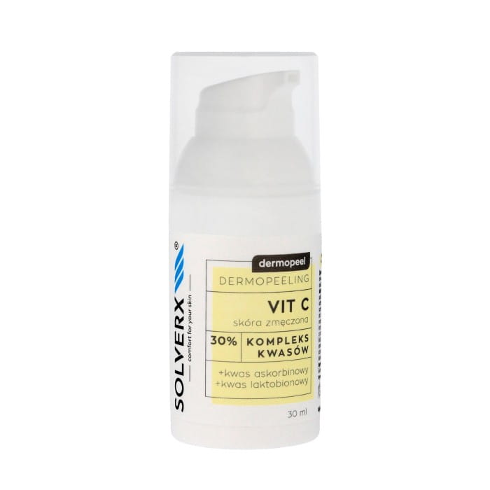 SOLVERX Dermopeel Dermopeeling Vit C - Kompleks Kwasów 30% (askorbinowy,laktobionowy) 30ml