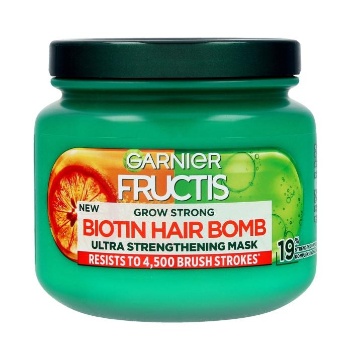 GARNIER Fructis Grow Strong Ultra Wzmacniająca Maska do włosów Biotin Hair Bomb 320ml