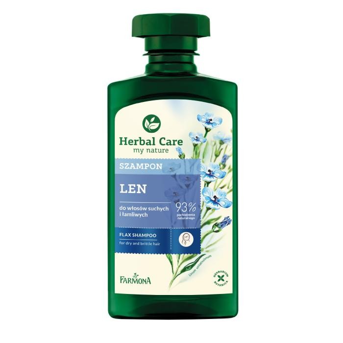 HERBAL CARE Szampon do włosów suchych i łamliwych Len 330 ml