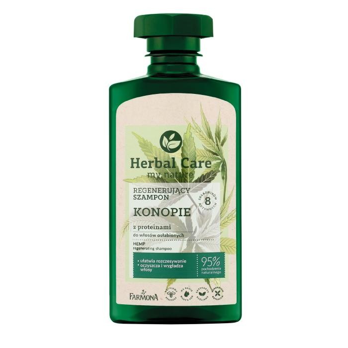 HERBAL CARE Regenerujący szampon Konopie z proteinami 330 ml
