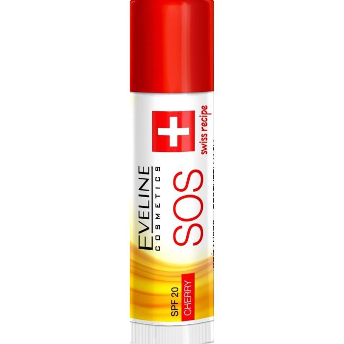 EVELINE SOS Odżywczo-regenerujący balsam do ust Cherry