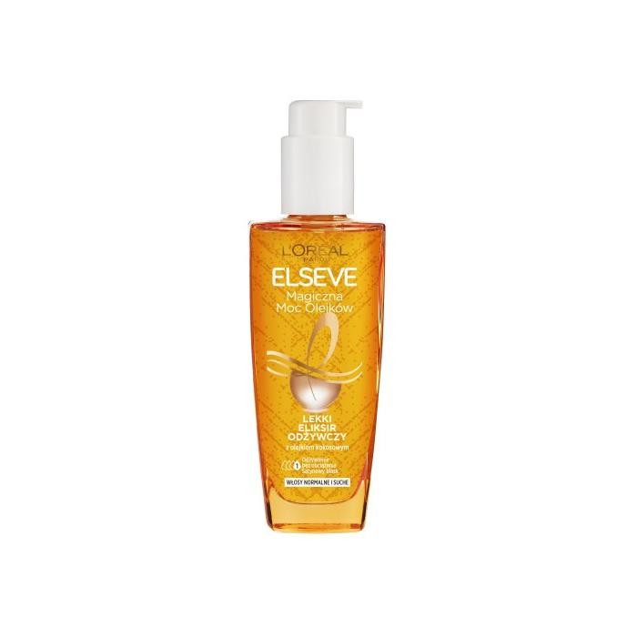 LOREAL ELSEVE Magiczna Moc Olejków Lekki Eliksir odżywczy z olejkiem kokosowym do włosów normalnych i suchych 100 ml
