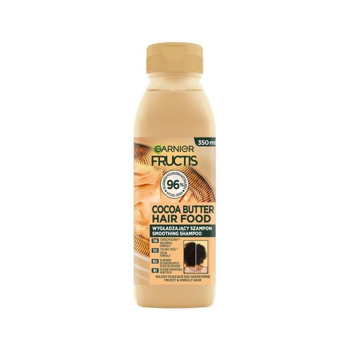 GARNIER Fructis Hair Food Szampon do włosów wygładzający Cocoa Butter - do włosów puszących się i niesfornych 350 ml